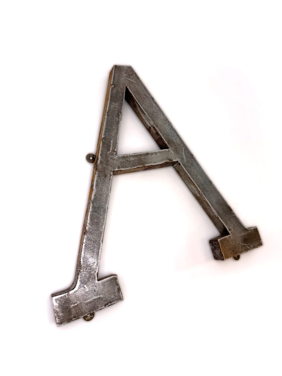 Wall Mounted Letter 'A' Antique Finish 400mm 16" High - Image 3