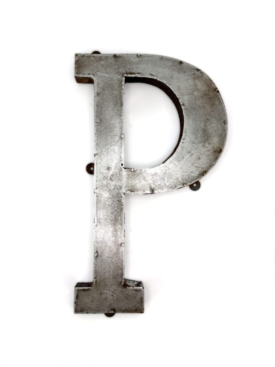 Wall Mounted Letter 'P' Antique Finish 400mm 16" High - Image 4