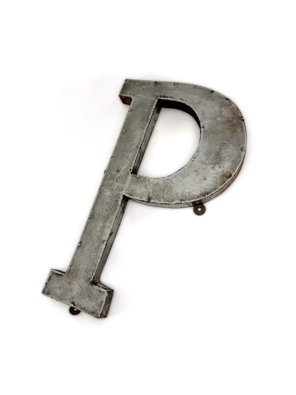 Wall Mounted Letter 'P' Antique Finish 400mm 16" High - Image 3