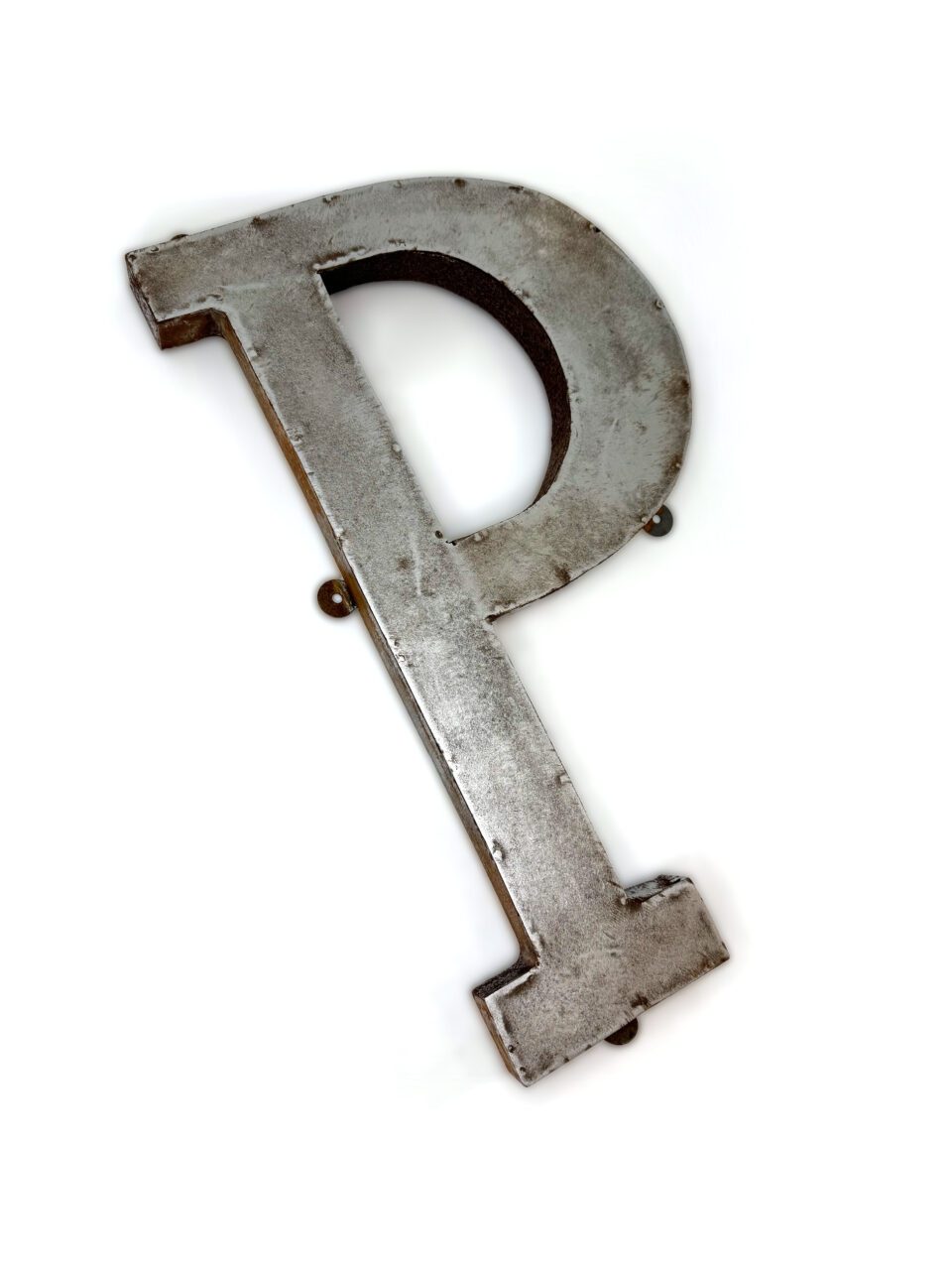 Wall Mounted Letter 'P' Antique Finish 400mm 16" High - Image 2