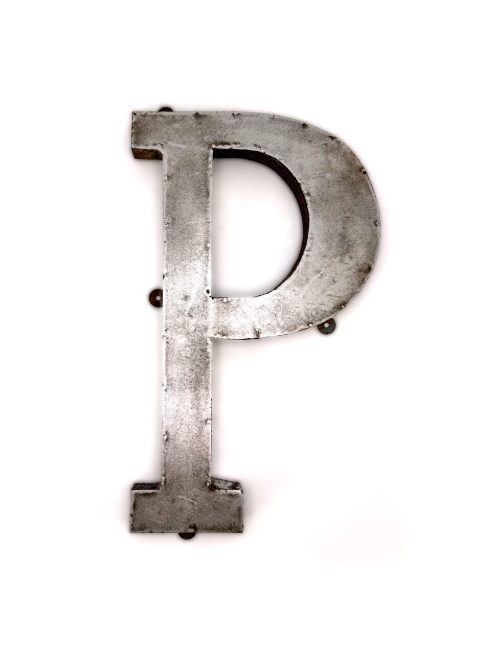 Wall Mounted Letter 'P' Antique Finish 400mm 16" High