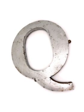 Wall Mounted Letter 'Q' Antique Finish 400mm 16" High