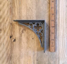 Shelf Bracket GOTHIC Design Cast Antique Iron 125mm x 125mm