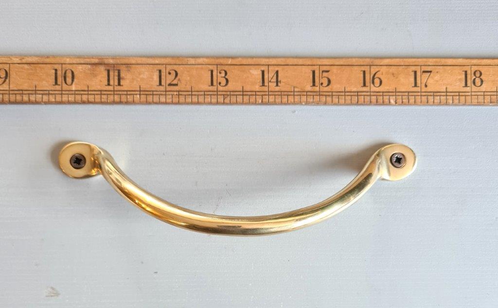 Bow Handle Cranked Penny End Solid Brass 180mm