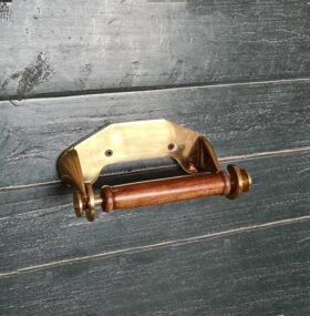 Toilet Roll Holder Blank Drop In PECKHAM Solid Brass 150mm