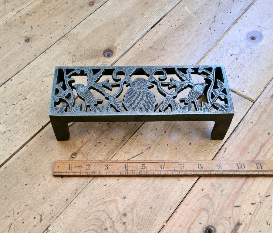 Air Brick Single Trivet THREE BIRD Cast Antique Iron Single 88 x 240 x 50mm