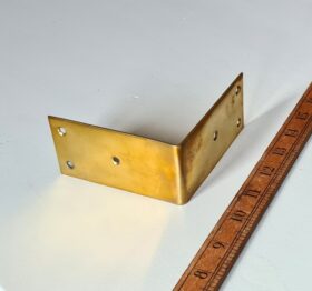 Butchers Block Corner Polished Brass 50mm High x 100x100mm - Alt. C124