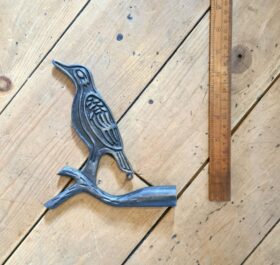 Curtain Rail End KINGFISHER for 15mm pipe Cast Antique Iron (Singles)