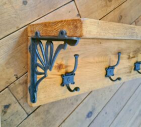 Shelf END Bracket Arch DAISY Design Cast Antique Iron 180 x 180mm