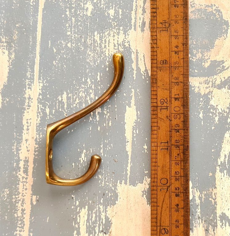 Hat & Coat Hook TIMELESS Solid Brass Antiqued 95mm - Image 3