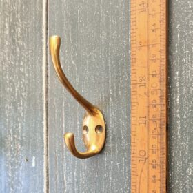 Hat & Coat Hook TIMELESS Solid Brass Antiqued 95mm