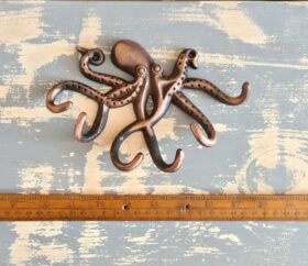 Multi Hook OCTOPUS Angled Head Antique Copper 125 x 185mm