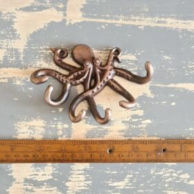 Multi Hook OCTOPUS Small Angled Head Antique Copper 85 x 125mm