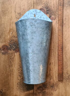 Bucket Planter Wall Mounted Galvanised 180 x 355mm high