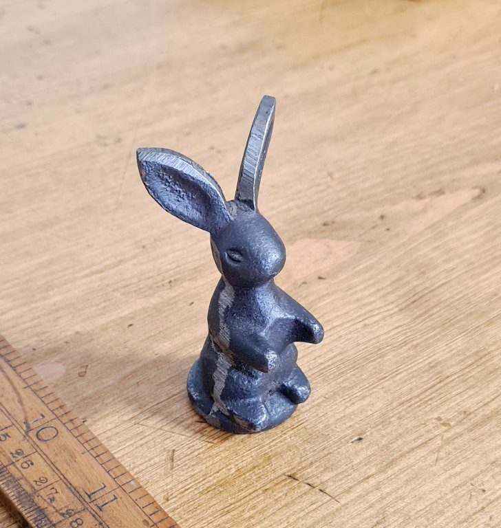 Paperweight Ornament RABBIT Cast Antique Iron 70mm