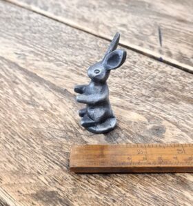 Paperweight Ornament RABBIT Cast Antique Iron 65mm