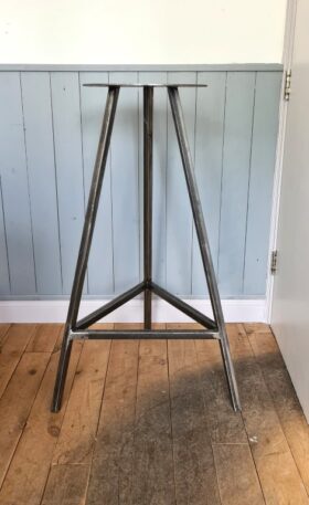 Poseur Drinks Table Triangular Design Antique Steel with 1000mm High