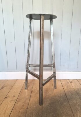 Stool Triangular Design Steel 710mm High 250mm Dia Varied Footrests