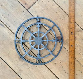 Trivet Circular Cast Antique Iron COMPASS 200mm Diameter - TBD