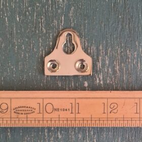 Mirror Picture Plate Keyhole Polished Brass 38mm