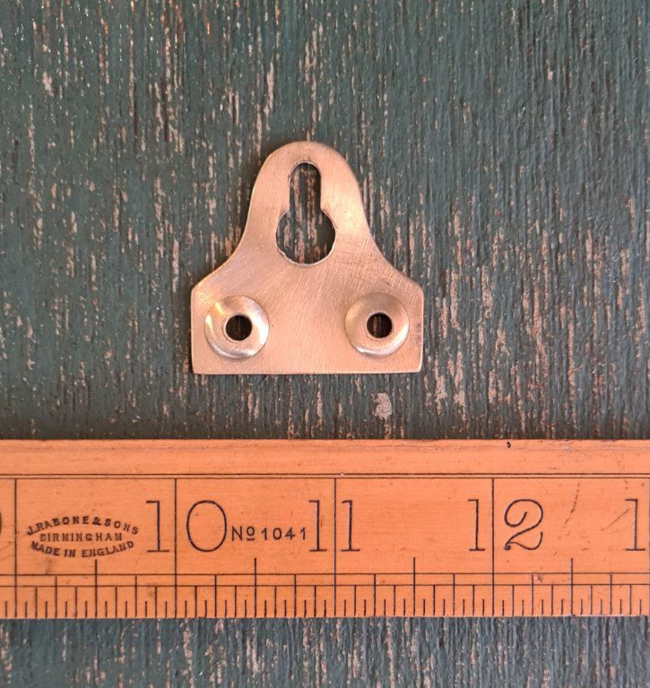 Mirror Picture Plate Keyhole Polished Brass 38mm - Image 2