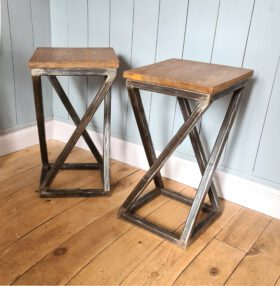 Drinks Table ILLUSION Antique Iron 500mm x 260mm
