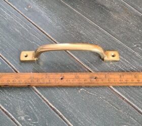 Square D Handle Cast Solid Brass Polished 180mm