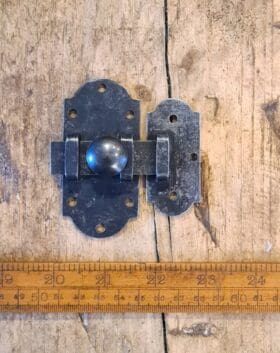 Cupboard Slide Bolt Unsprung Steel Antique Iron 80mm x 70mm