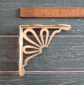 Shelf Bracket DAISY Design Solid Brass 120 x 120mm
