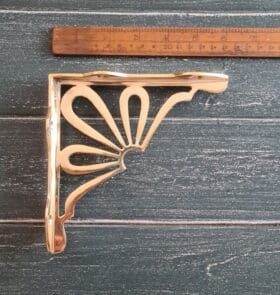 Shelf Bracket DAISY Design Solid Brass 150 x 150mm
