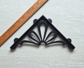 Shelf END Bracket Arch DAISY Design Epoxy Black 180 x 180mm