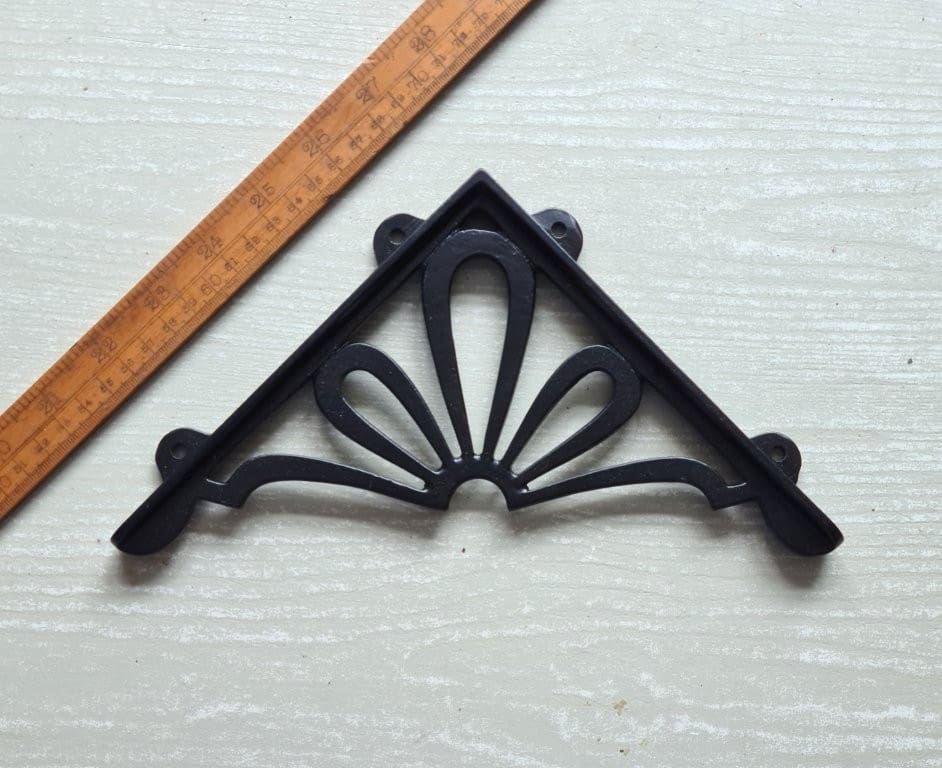 Shelf END Bracket Arch DAISY Design Epoxy Black 180 x 180mm