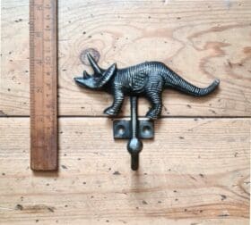 Coat Hook Single Dinosaur STEGOSAURUS Cast Ant Iron 140 x 110mm High