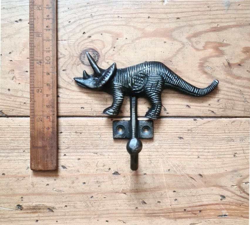 Coat Hook Single Dinosaur STEGOSAURUS Cast Ant Iron 140 x 110mm High