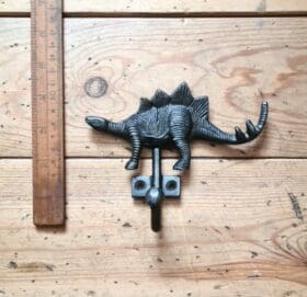 Coat Hook Single Dinosaur TRICERATOPS Cast Ant Iron 135 x 110mm High
