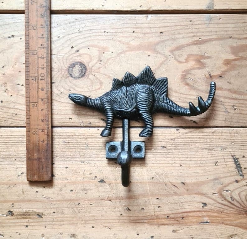 Coat Hook Single Dinosaur TRICERATOPS Cast Ant Iron 135 x 110mm High