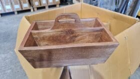 Trug / Toolbox Small Reclaimed Teak Assorted Colours 350 x 250 x 200mm High