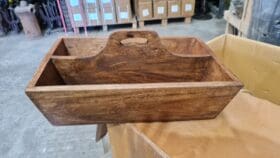 Trug / Toolbox Large Reclaimed Teak Assorted Colours 450 x 300 x 200mm High