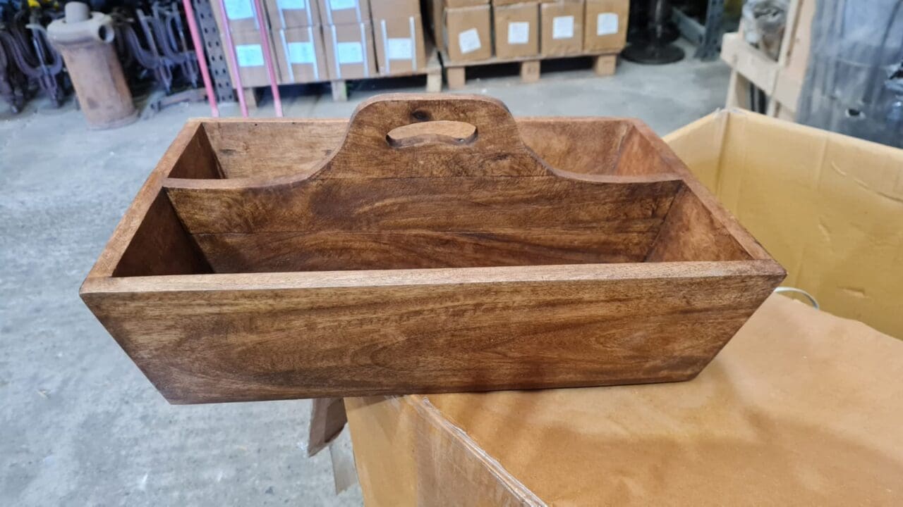 Trug / Toolbox Large Reclaimed Teak Assorted Colours 450 x 300 x 200mm High