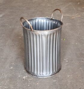 DUST BIN  570mm High x 370mm Diameter Tin Plate with Handles
