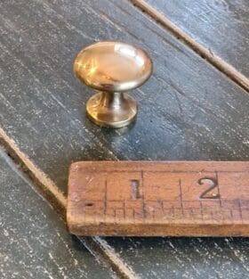 Knob Plain SHAKER Solid Brass 32mm Diameter M4