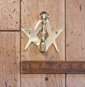 Door Knocker THOR HAMMER FREEMASON Solid Brass 110mm x 105mm
