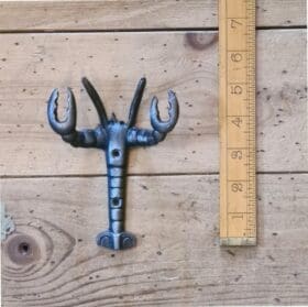 Double Hook SCORPION Cast Antique Iron 100mm x 135mm