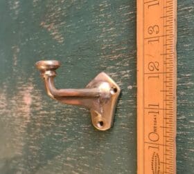 Flat top end LARDER Hook with Fin Support Solid Brass 70mm