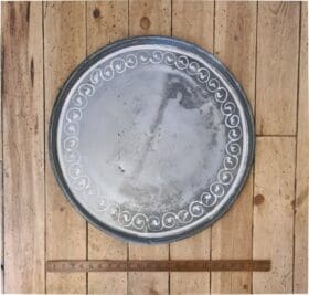 Circular Serving Tray Upcycled Antique Iron 550mm Diameter x 30mm Rim