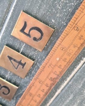 Insert For Label Frame Coat Hook Nos 1-10 Ant Brass Etched see E466
