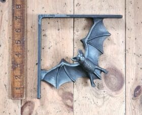 Shelf Bracket FLYING BAT Cast Antique Iron 180 x 180mm