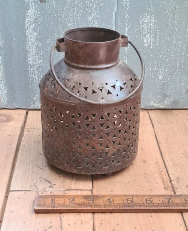 Moroccan Pierced CHURN Lantern Large 140mm Diameter x 200mm High